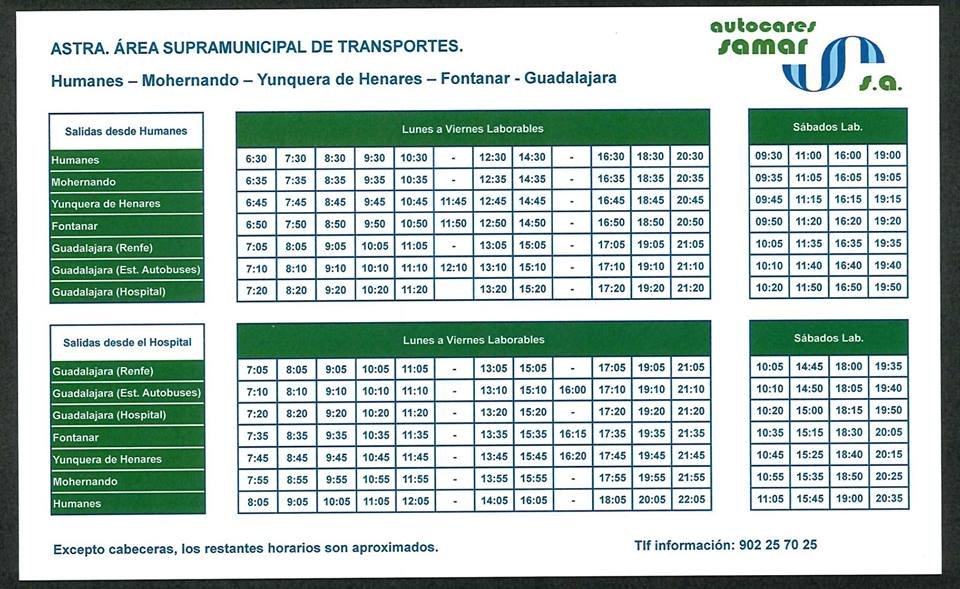 horarios de autobuses
