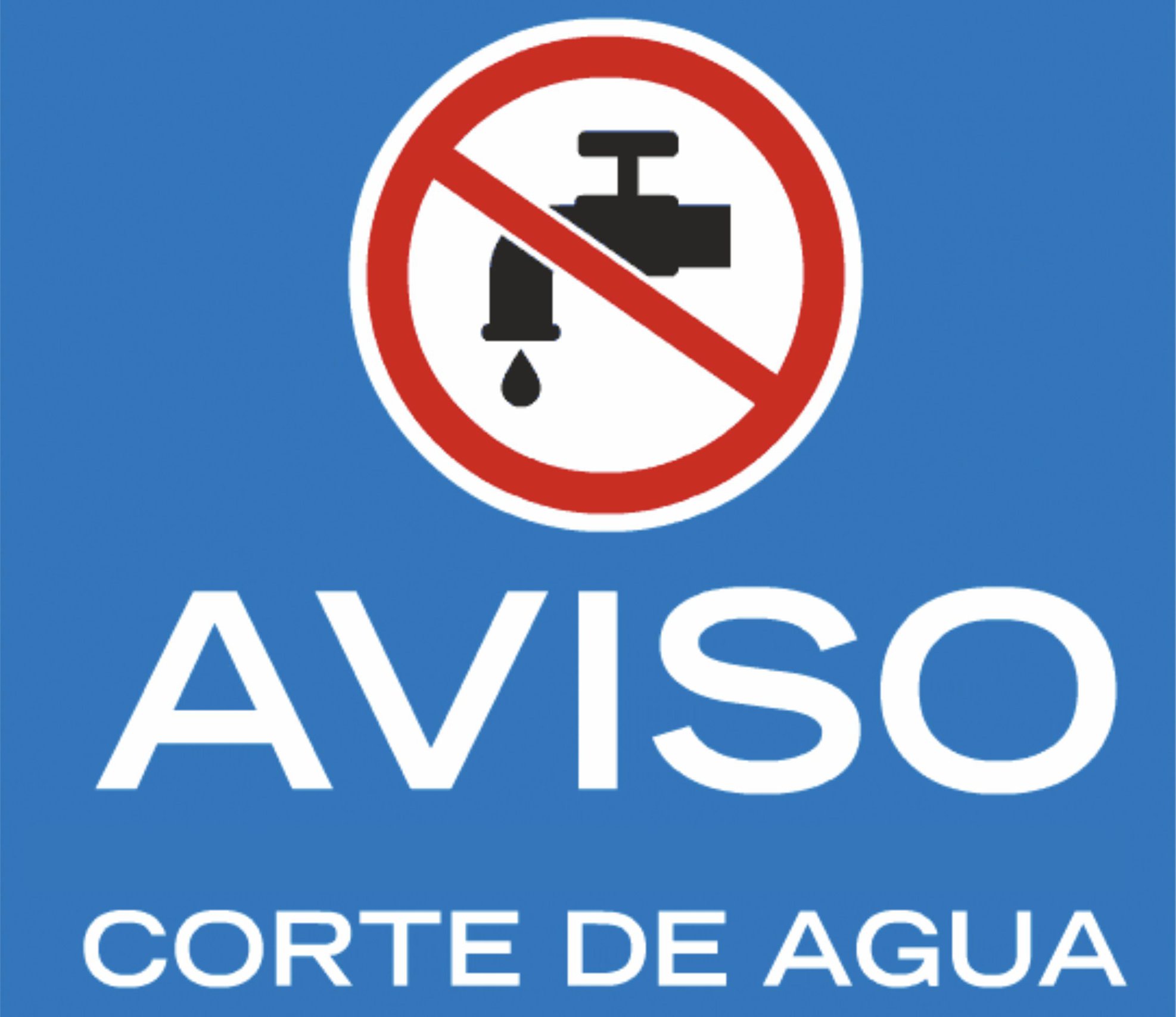 logo aviso corte de agua