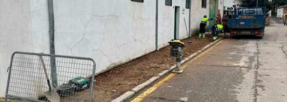 Avanzan las actuaciones del Plan de Mantenimiento de Aceras en Yunquera de Henares