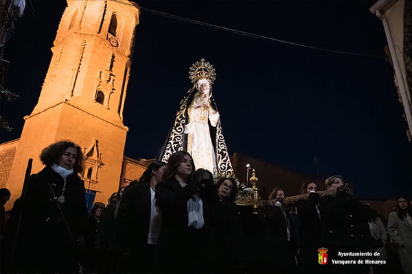 Yunquera de Henares da comienzo a su Semana Santa con el tradicional Viernes de Dolores