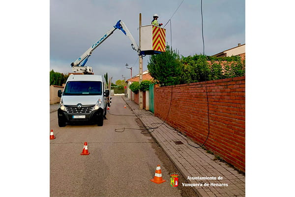 Información de los trabajos realizados para solucionar las averías en el alumbrado público.