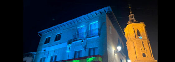 Yunquera de Henares se ilumina de azul por el Día Internacional de la Dislexia